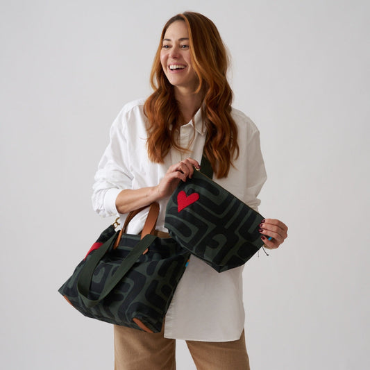 Commuter - Safari Kuba with Red Beaded Heart