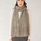 RIBBED BABY ALPACA FRINGE SCARF