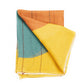Cirq Sun Yellow Green Circle Pattern Hand Embroidered  Linen Silk Handloom Scarf