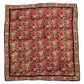 Large 39" Hand Dyed Batik Bandana, 100% Soft Cotton, Sunlit Garden, Red Burgundy