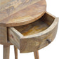 Nordic Circular Shaped Bedside, 1-Drawer, Oak