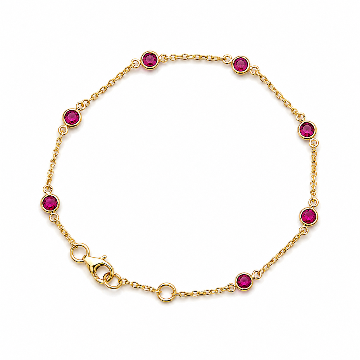 July Birthstone Bracelet:  Ruby