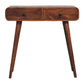 Solid Wood Curved Two Drawer Console Table