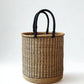 Natural w/ Black Vertical Stripe Laundry Hamper