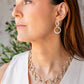 Mixed Metal Sculpted Circle Earrings