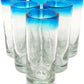 Aqua Rim Tequila Shot Glasses  - Set of 6