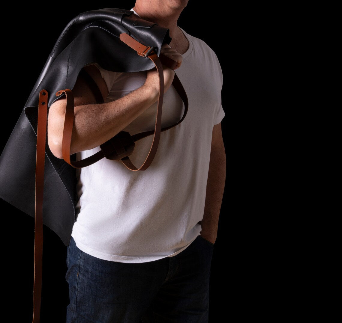 Theodore Black Leather Apron
