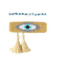 Evil Eye Tassel Bracelet Set Gold
