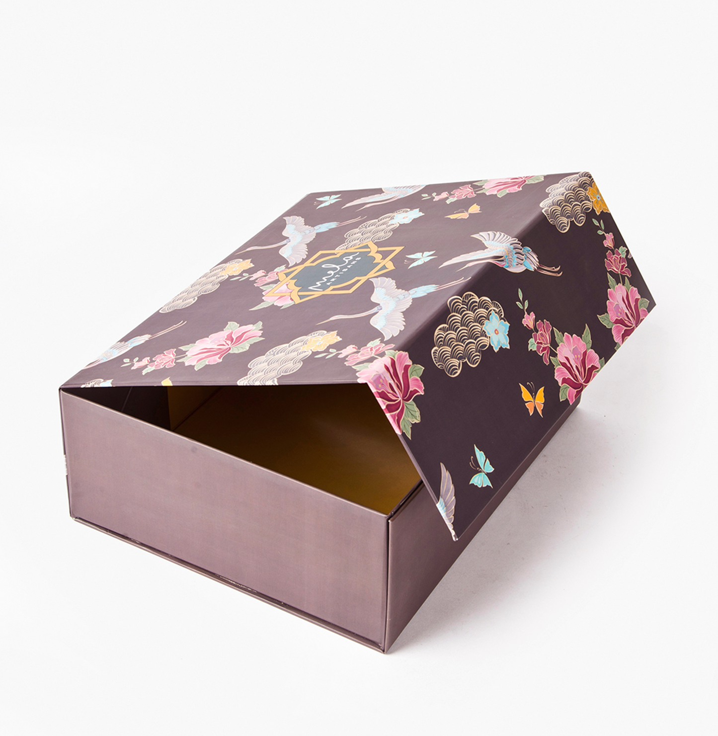 Decorative Flat Printed Packaging Gift Boxes, 3 sizes
