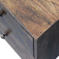 Solid Mango Wood California Walnut Two Drawer Bedside