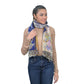 Vintage Bloom Tapestry Style Scarf - Grey