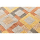 Shale Geometric Pattern Plush New Zealand Merino Hand-Knotted Rug In Warm Hues