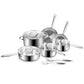 BE | LIVING Essential Series 12 pcs Cookware Set (Triply Stainless Steel)