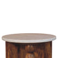 Solid Wood Marble-Top Spindle Side Table