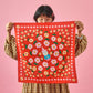 Cat Garden Gnome Cotton Silk Bandana