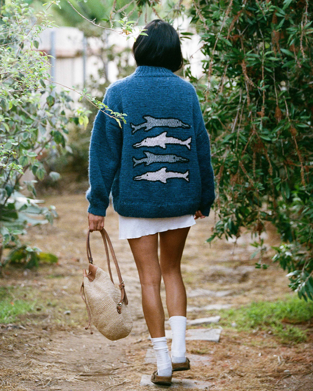 [WS] Azure Dolphin Knit Sweater