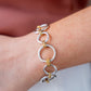 Mixed Metal Sculpted Circle Bracelet