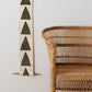Purpose Bogolan Wall Totem in White with Grey Triangles