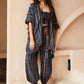 Angela Short Kimono Duster in Deep Sea Blue