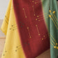 Avocado Multi Color Warm Hues Hand Woven Hand Knotted Textured Merino Throw