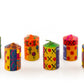 Multi Color Ethnic Painted Candles
