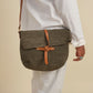 Carmen Woven Crossbody Bag | Sage Green