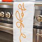 S/2 Tea Towel Set - Palmetto & Joyful, Orange