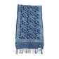 Handmade Batik Scarf, 100% Soft Cotton, Blue Tendril