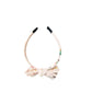 Three Little Bows Headband- Watercolor Camelia