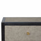 Solid Wood Faux Leather Nightstand