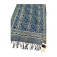 Handmade Batik Scarf, 100% Soft Cotton, Blue White, Tidal Flow