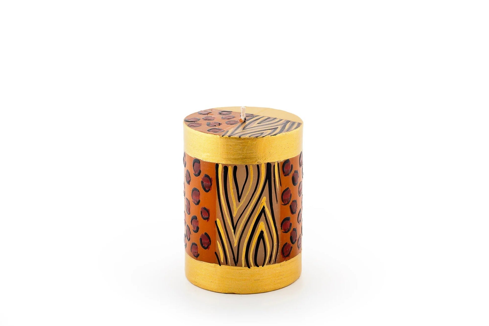 Animal Print Painted Candles