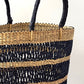 String Basket Tote - Natural & Black
