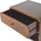 Solid Wood Large Curve Floating Bedside Table