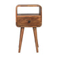Solid Wood Mini Oak-ish Curve Nightstand