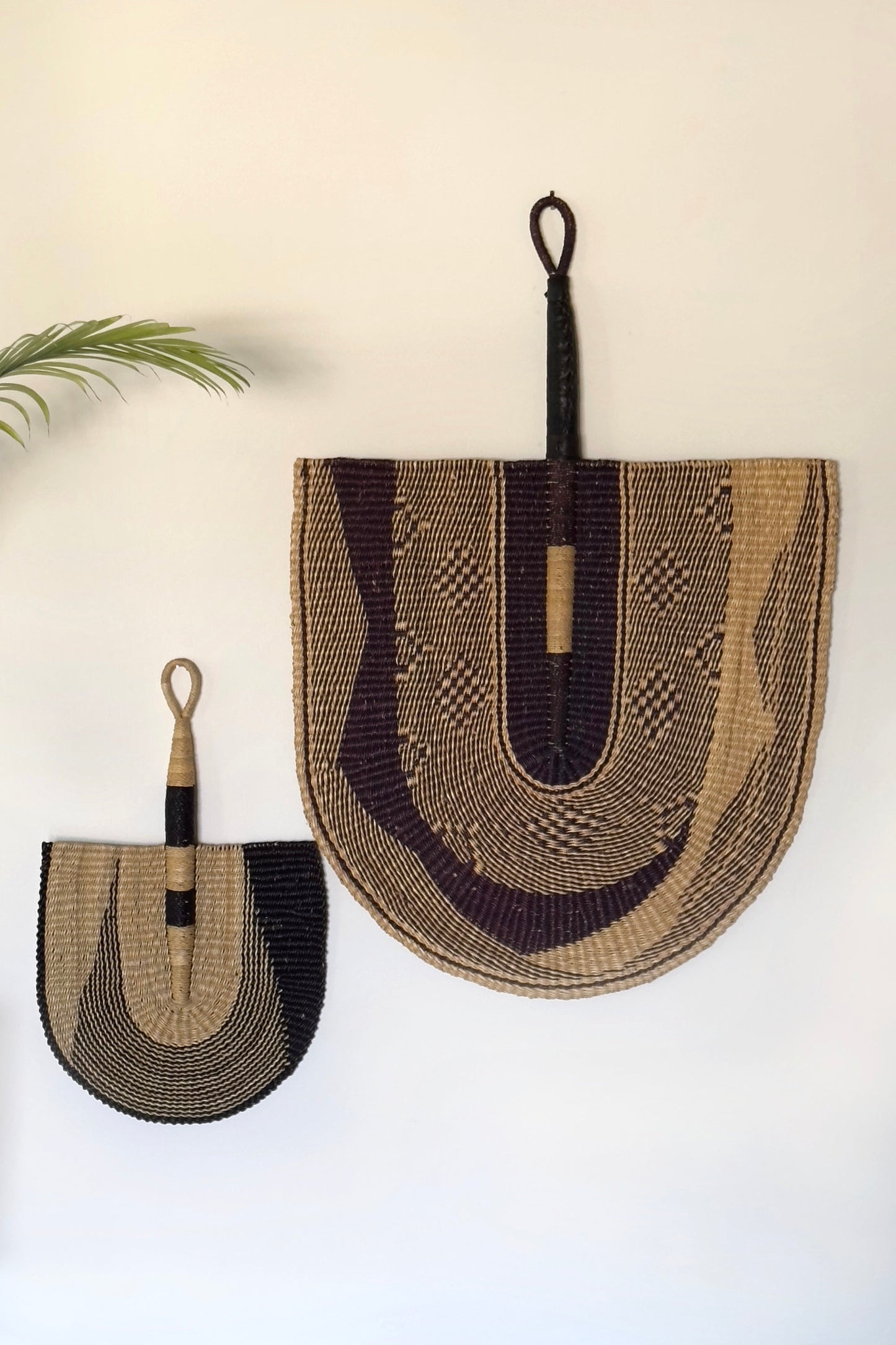 Large Fan in Natural & Black