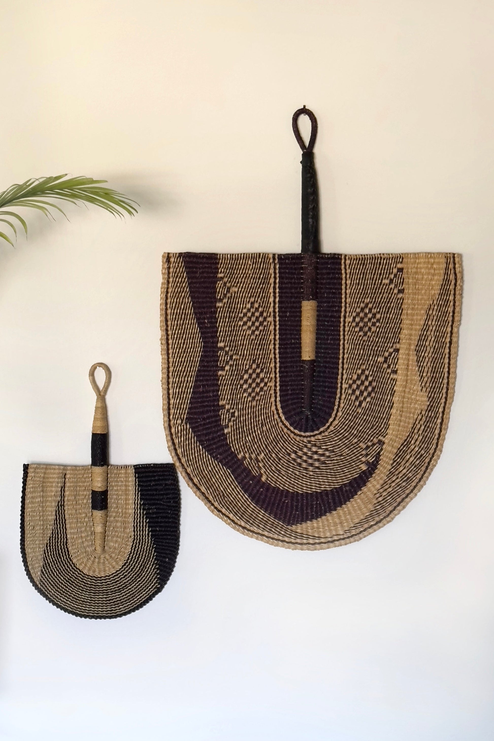 Large Fan in Natural & Black