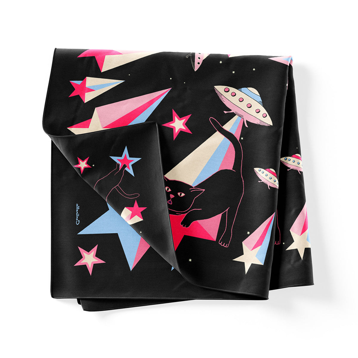 Cat Abduction Cotton Silk Bandana