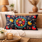Indigo Artisan Aari Pillow | Cotton Fabric | 24x14"
