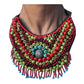 Hand-Beaded Bib Necklace