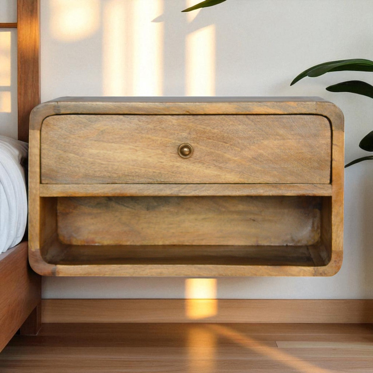 Solid Wood Floating Curve Open Slot