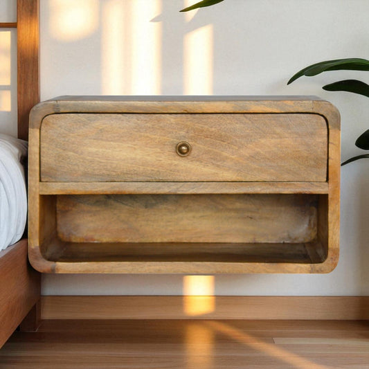 Solid Wood Floating Curve Open Slot