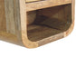 Extra Mini Curved Oak-ish Bedside Table