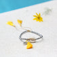 Beaded Shell Tassel Bracelet Yellow