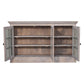 Solid Wood Stone Wash Triple Glazed Cabinet