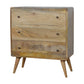 Curved Oak-ish Chest, 3-Drawers