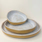 OCEAN SAND PLATES SET. Large, medium & small.