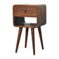 Solid Wood Mini Chestnut Curve Lower Bedside Table