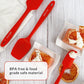 3 Piece Silicone Spatula Set - Red