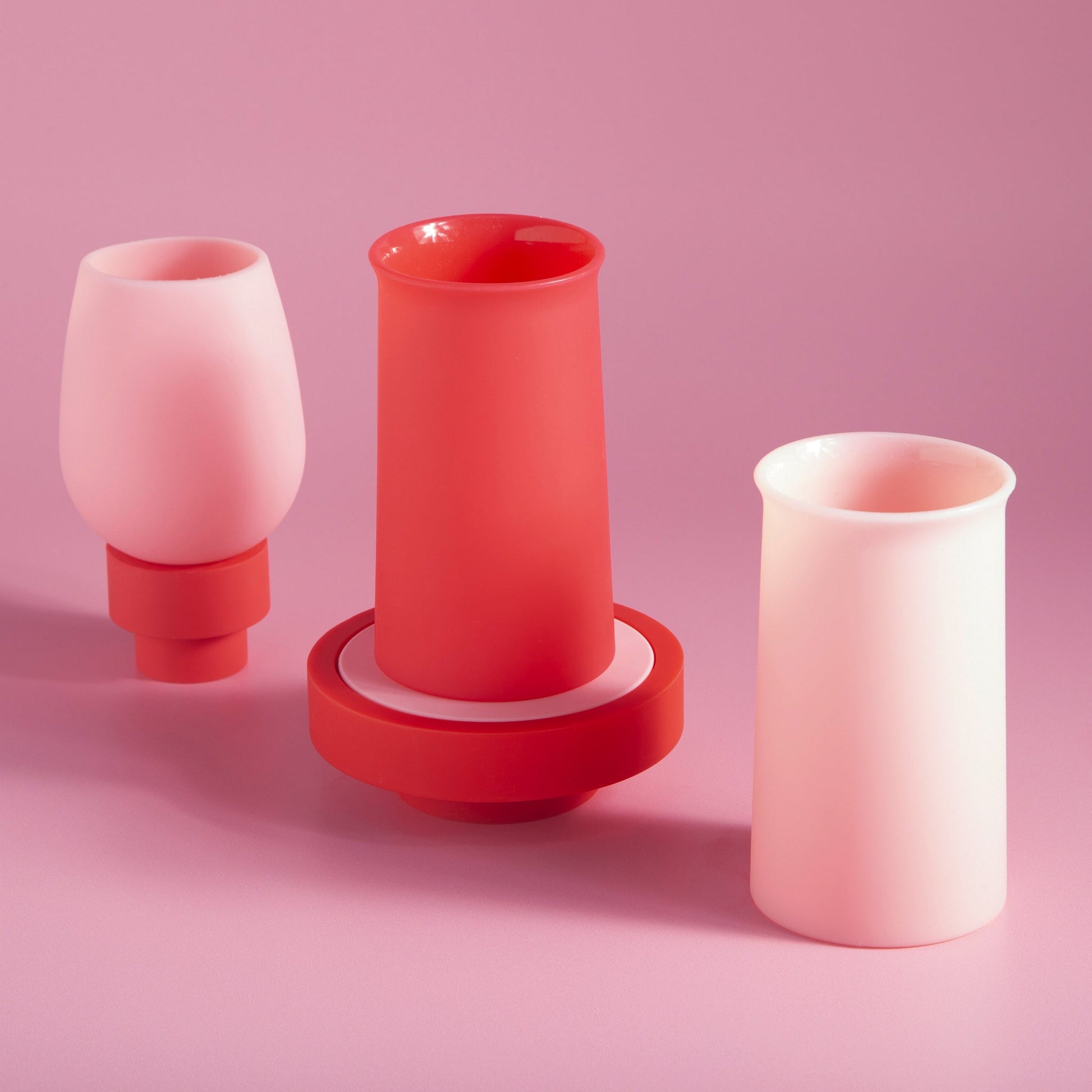 cherry + blush | stegg | silicone unbreakable highball glasses